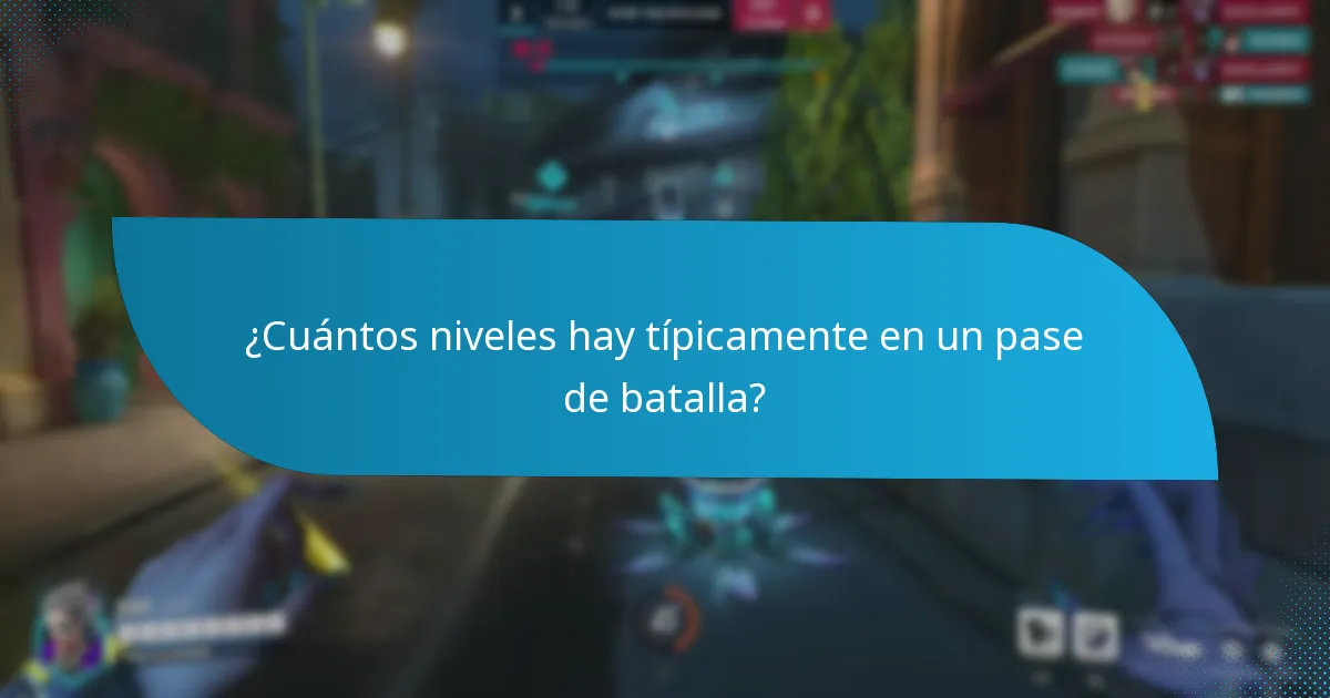 ¿Cuántos niveles hay típicamente en un pase de batalla?