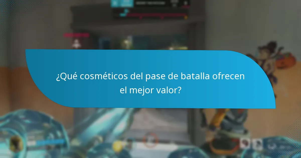 ¿Qué cosméticos del pase de batalla ofrecen el mejor valor?